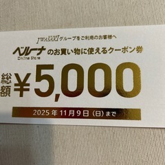 ベルーナオンラインストア限定クーポン券1枚。の画像