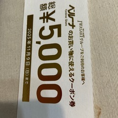 ベルーナオンラインストア限定クーポン券1枚。の画像