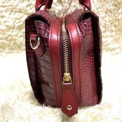 ヴィヴィアンウエストウッド VivienneWestwood ハンドバッグ ショルダーバッグ 2way  クロコ型押しパイソン 金オーブ の画像