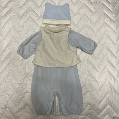 50 60 cm ボンアミー　赤ちゃん　服　ベビー　冬　ロンパース　帽子　の画像