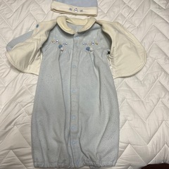 50 60 cm ボンアミー　赤ちゃん　服　ベビー　冬　ロンパース　帽子　の画像