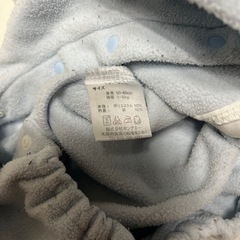 50 60 cm ボンアミー　赤ちゃん　服　ベビー　冬　ロンパース　帽子　の画像