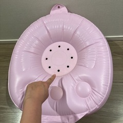 Richell リッチェル ふかふかベビーチェア バスチェア パープルの画像