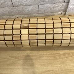 【T16610】ござ　マット　木製マット　レトロ　インテリア　アウトドア　和風　一部破損ありの画像