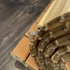 【T16610】ござ　マット　木製マット　レトロ　インテリア　アウトドア　和風　一部破損ありの画像