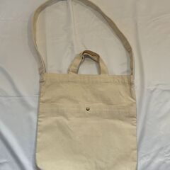 【引取¥500-off】IL BISONTE イルビゾンテ トートバッグ　ショルダーバッグ ivoryの画像