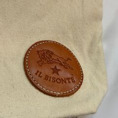 【引取¥500-off】IL BISONTE イルビゾンテ トートバッグ　ショルダーバッグ ivoryの画像