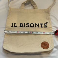 【引取¥500-off】IL BISONTE イルビゾンテ トートバッグ　ショルダーバッグ ivoryの画像