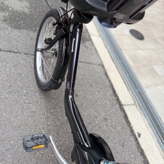 子供乗せ　3人　パナソニック　電動アシスト自転車 チャイルドシート付き 黒の画像