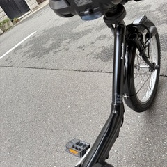子供乗せ　3人　パナソニック　電動アシスト自転車 チャイルドシート付き 黒の画像