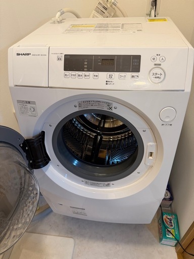 SHARP ドラム式洗濯機 es-h10g-wl