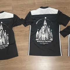 値下げ:2000→1800円_adidas×東京ディズニーリゾート コラボTシャツ_親子セット（バラ売り不可）の画像