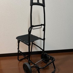 折りたたみ式 キャリーカート 椅子付き 軽量 コンパクト 買い物 アウトドアの画像