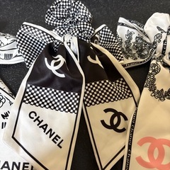 シャネル CHANEL リボン シュシュ 3点セットの画像