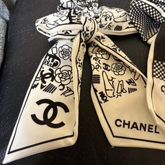 シャネル CHANEL リボン シュシュ 3点セットの画像