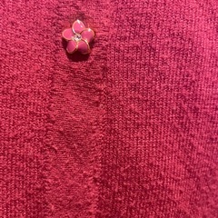 小花ボタンがかわいいカーディガンの画像