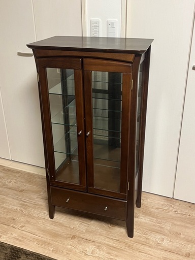 【値下げ】 引出し収納付コレクションボード 曙工芸製 彩美 74