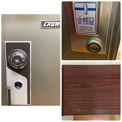 年代物・アンティーク家具調金庫の画像