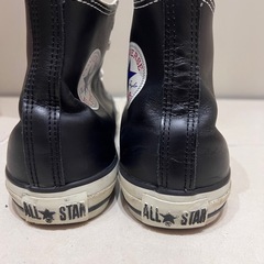 コンバース converse オールスター レザーハイカット ブラックの画像