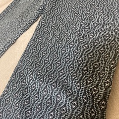 JINASIS パンツ　水色x黒xシルバー光沢ラメの画像