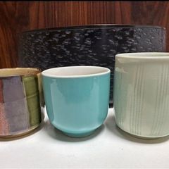お茶セット 茶櫃 湯呑み Noritakeの茶托 まとめ売りの画像