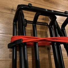 折りたたみ式キャリーカート　黒　ゴムロープ付きの画像
