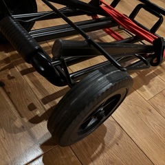 折りたたみ式キャリーカート　黒　ゴムロープ付きの画像