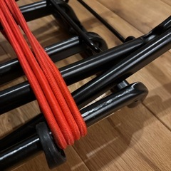 折りたたみ式キャリーカート　黒　ゴムロープ付きの画像