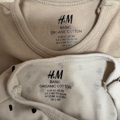 ボディスーツ　H&M ベビー　半袖　サイズ2-4M EUR62の画像