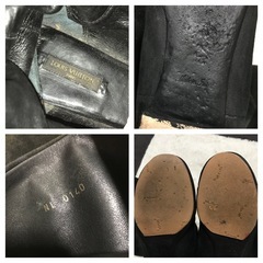 正規品 ルイヴィトン スエードレザーロングブーツ 36 ブラックの画像