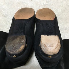 正規品 ルイヴィトン スエードレザーロングブーツ 36 ブラックの画像