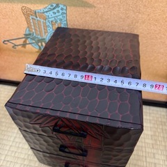 鎌倉彫　引き出し　小物入れ　3段　昭和レトロの画像