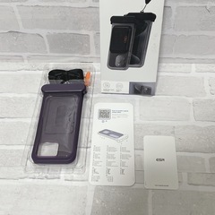 防水ケース iPhone 14／15ProMAX専用 スマホ 携帯 プール 海 防水 パープルの画像