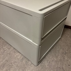 中が透けない 収納ケース　 ポリプロピレン プラスチック 日本製 グレーの画像