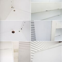 ④ オフィス ラック 4段　カラーボックス　収納棚　木製　ホワイト　組立済み　新生活　整理棚　本棚　白家具　収納家具　直接引取歓迎の画像