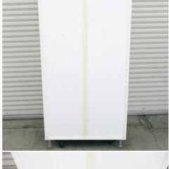 ⑤ オフィス ラック 4段　カラーボックス　収納棚　木製　ホワイト　組立済み　新生活　整理棚　本棚　白家具　収納家具　直接引取歓迎の画像