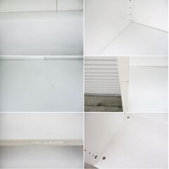 ⑤ オフィス ラック 4段　カラーボックス　収納棚　木製　ホワイト　組立済み　新生活　整理棚　本棚　白家具　収納家具　直接引取歓迎の画像