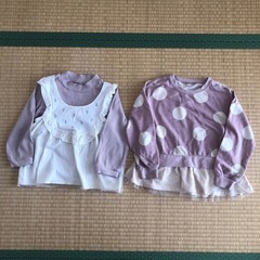 子供服 夏服 女の子 120サイズ まとめて12点セット ロンT カットソー　トレーナー  長ズボンの画像