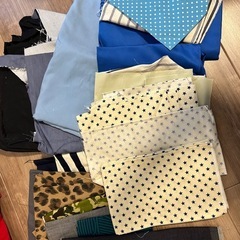 ④はぎれ　星柄　豹柄　水色系　デニム
の画像