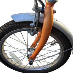ミニ折り畳み自転車　オレンジの画像