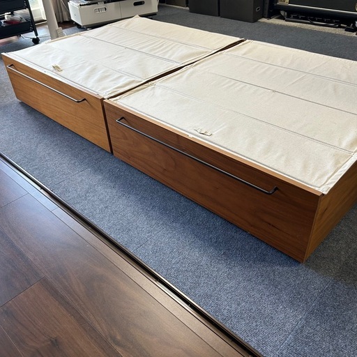 無印良品 ベッドフレーム下収納 ウォールナット 収納