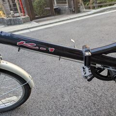 ミニ折り畳み自転車　ブラックの画像