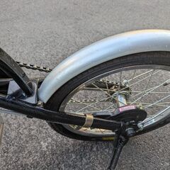 ミニ折り畳み自転車　ブラックの画像