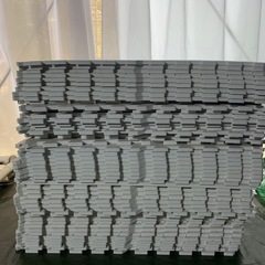 60×60 大判　木目調　ホワイト　クッションマットの画像