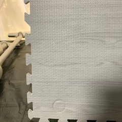 60×60 大判　木目調　ホワイト　クッションマットの画像