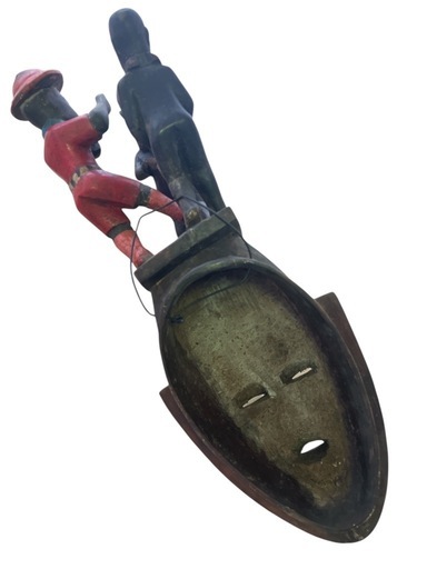 グロ族仮面 63cm アフリカン プリミティブアート マスク 木彫 グロ族仮面 63cm アフリカン プリミティブアート マスク 木彫