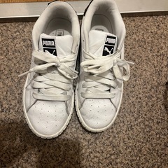 PUMAホワイトスニーカー24cmの画像