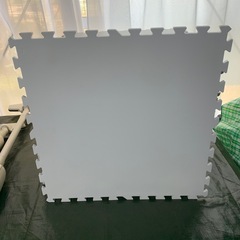 60×60 大判　木目調　ホワイト　クッションマットの画像