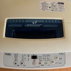 Haier洗濯機4.2Kgの画像