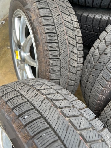 軽自動車　スタッドレスタイヤホイール4本セット　155/65 R14 BRIDGESTONE VRX3 2024年製造　